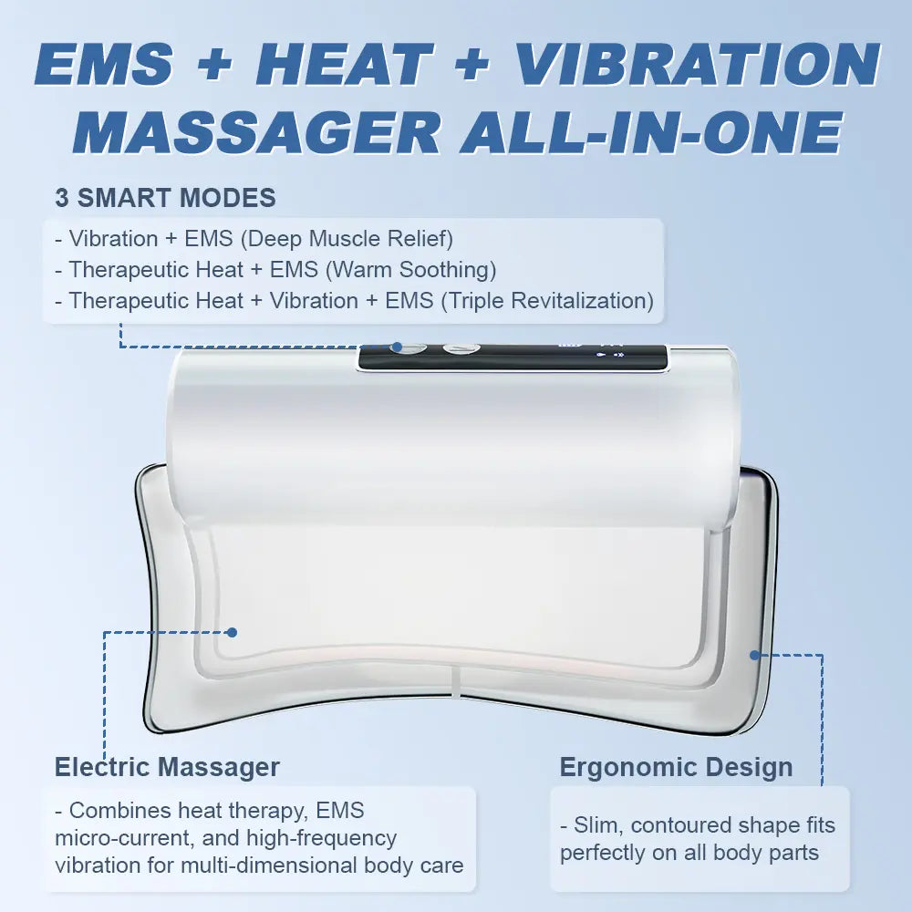 Sculptor Full Body Contouring Device with Heat Therapy EMS High-Frequency Vibration&Gua Sha Massage for Muscle Relief and Deep Tissue Stimulation