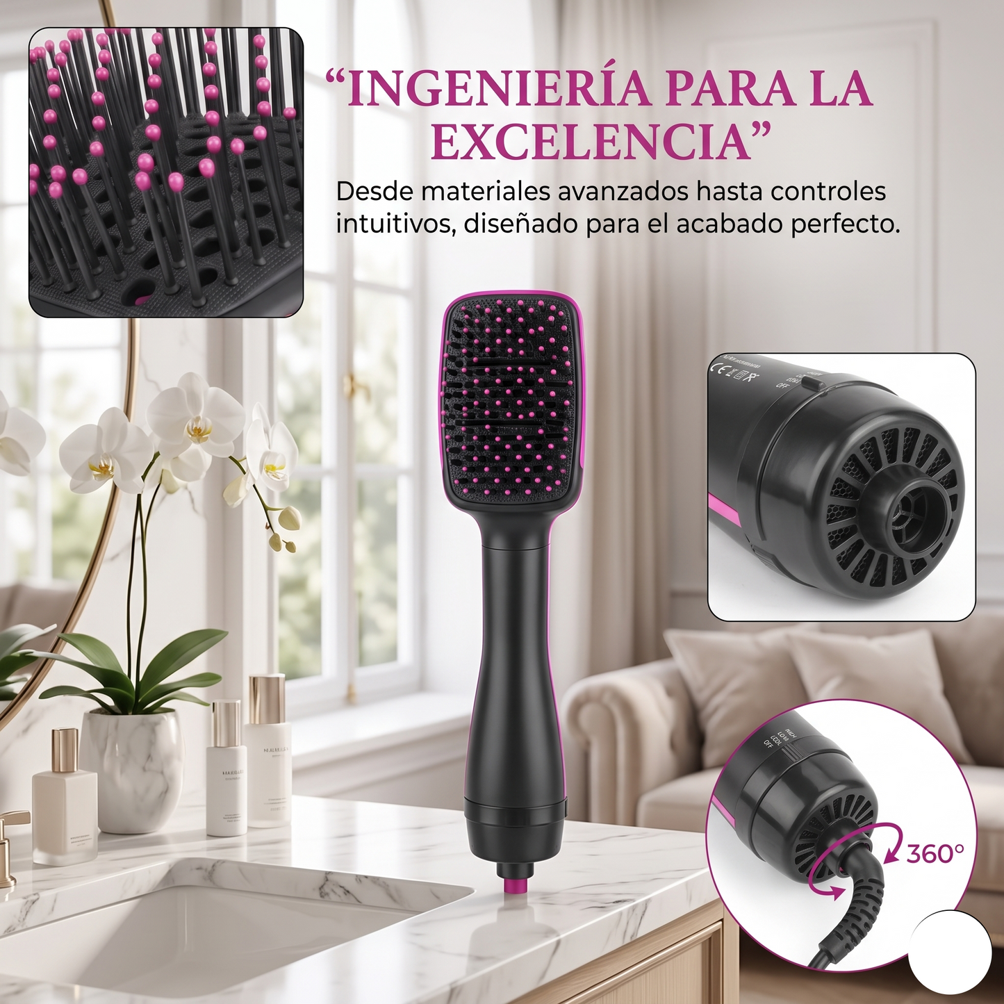 Cepillo Moldeador 3 en 1